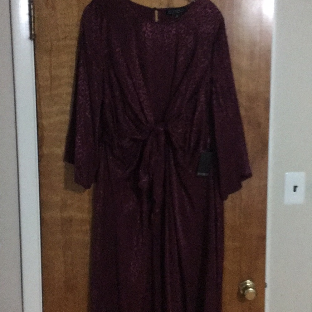 Dress wine-colored